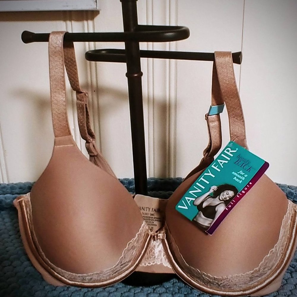 Vanity Fair Beauty Back Back Smoother Lace Full-Figure Bra Size 38C